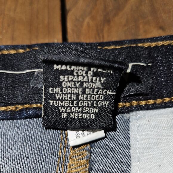 Venezia Jeans 20 Blue Denim Crystal Cut Buttons Embellished Cotton Blnd 30.5 Ins - Picture 11 of 13